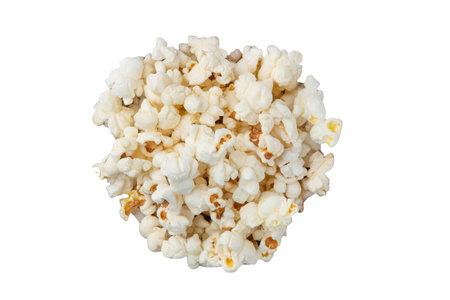 Popcorn flakes isolated on a white backgroundの写真素材