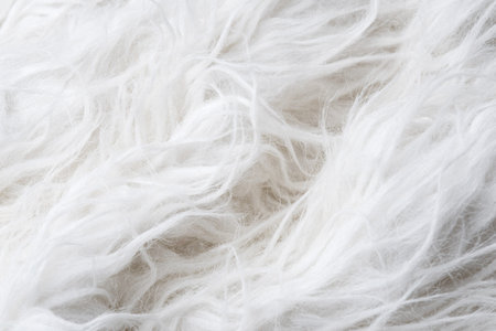 Abstract white faux fur background