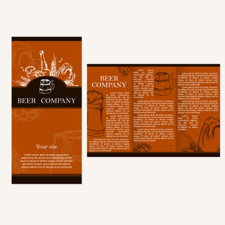 Beer company.Restaurant theme.のイラスト素材
