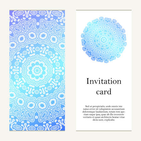 Invitation card on wedding, birthday. Background with ornament. Vector illustration.のイラスト素材