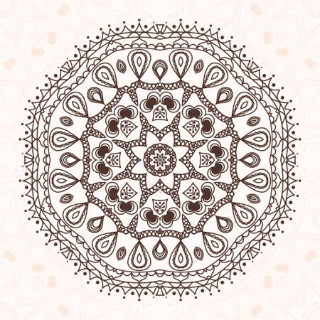 Abstract design element. Round mandala in vector. Graphic template for your design.のイラスト素材
