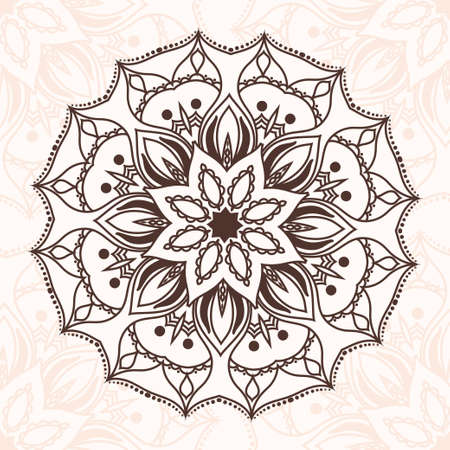 Abstract design element. Round mandala in vector. Graphic template for your design.のイラスト素材