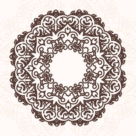 Abstract design element. Round mandala in vector. Graphic template for your design.のイラスト素材