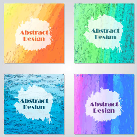 Set of abstract pastel background. Vintage illustration. Hand drawn background with place for textのイラスト素材