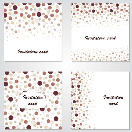 Vintage vector card templates. Greeting postcard with circle elements. Vector illustrationのイラスト素材