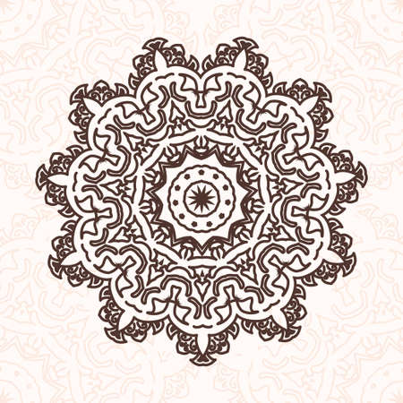 Abstract design element. Round mandala in vector. Graphic template for your design.のイラスト素材