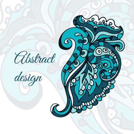 Abstract invitation card. Vector template poster with doodles for your design.のイラスト素材