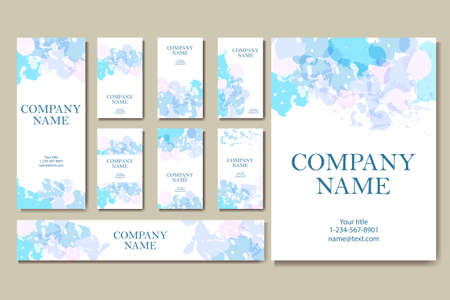 Set of  business cards. Vintage pattern in retro style with mandala. Hand drawn Islam, Arabic, Indian, lace patternのイラスト素材