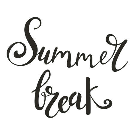 Summer vector lettering. Isolated lettering. Hand-lettering quote for poster, banner, labelのイラスト素材