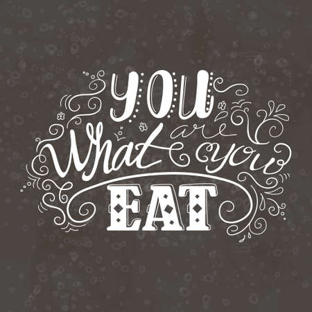 Vector quote hand drawn typographical. Bacery collection. Poster with greeting.Typographical design with creative sloganのイラスト素材