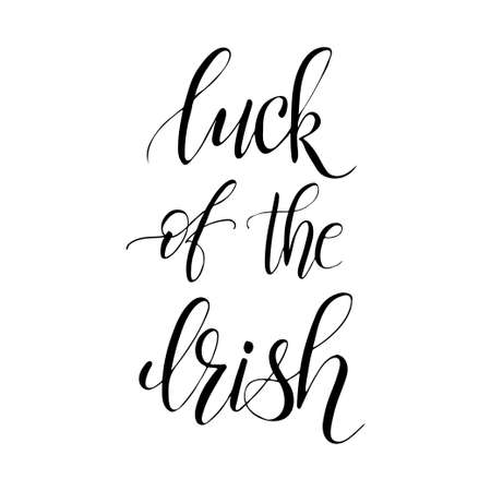 Illustration of St. Patrick's day. Lucky poster. Vector background. Sweet lettering for cardのイラスト素材