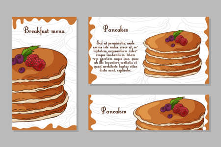 Template with hand drawn sketch bakery.のイラスト素材