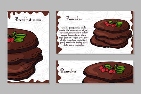 Set of restaurant menu template for corporate identity.のイラスト素材