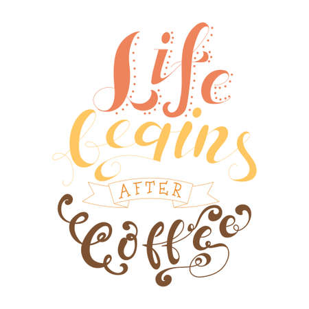 Ink lettering hand-drawn quote.のイラスト素材