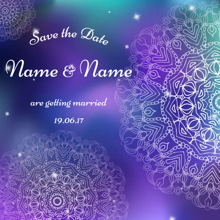 Card vector template for wedding. Invitations for thank you card, save the date card, mother dayのイラスト素材