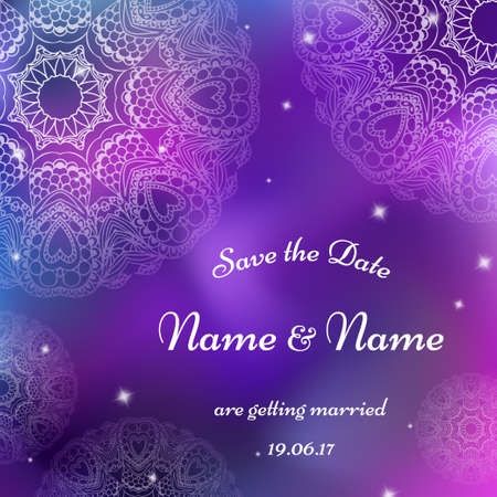 Wedding invitation template with individual concept. Design for invitation, thank you card, save the date cardのイラスト素材
