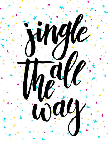 Christmas calligraphy handwriting script lettering for greeting card.のイラスト素材