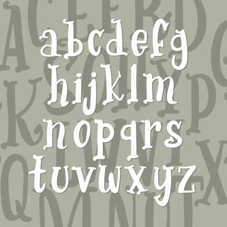 Hand drawn vector alphabet. Calligraphy letters for your design.のイラスト素材