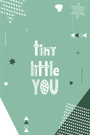 Poster with hand drawn lettering in scandinavian style. Nursery print. Vector illustration.のイラスト素材