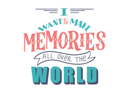 Travel hand drawn calligraphic quote. Inscription for invitation and greeting card, prints and posters. Time to adventure typography. Vector graphic design, text lettering compositionのイラスト素材