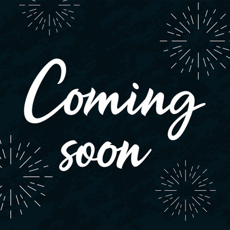 Coming soon sign . Calligraphy ink come open banner. Hand dran lettering poster or sticker, brand concept for your design. Vector illustration isolatedのイラスト素材