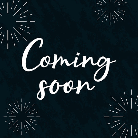 Coming soon sign . Calligraphy ink come open banner. Hand dran lettering poster or sticker, brand concept for your design. Vector illustration isolatedのイラスト素材