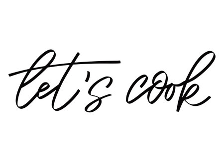 Bon appetit hand drawn qoute. Lettering typography poster. Calligraphy coocking isolated on white background. Vector illustrationのイラスト素材