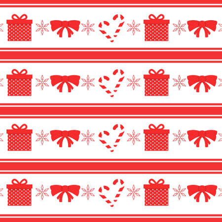 Hand drawn outline cartoon christmas patternのイラスト素材