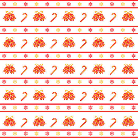 Seamless christmas pattern in flat designのイラスト素材
