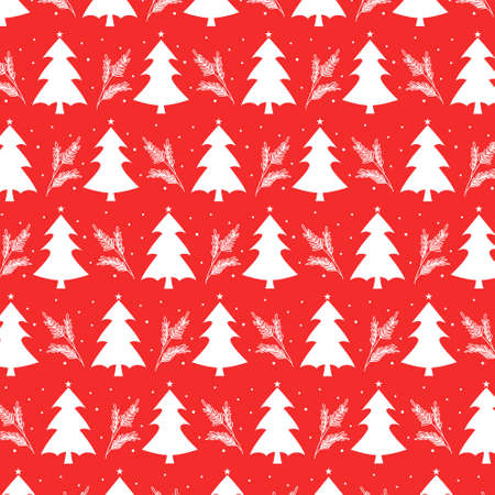Seamless christmas pattern in flat designのイラスト素材