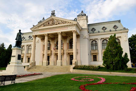 View of National Theater "Vasile Alecsandri" from Iasi, Romaniaのeditorial素材