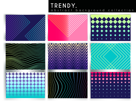 fashion colorful background collection 2019のイラスト素材