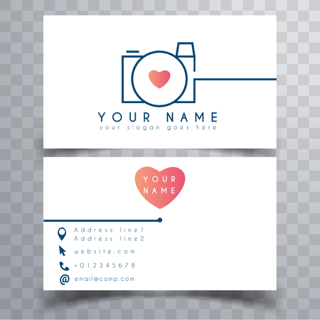 Wedding photographer business card templateのイラスト素材