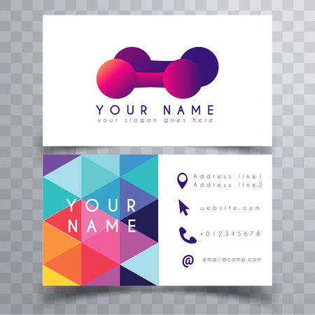 GYM or fitness business card templateのイラスト素材