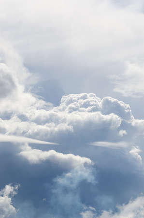 classic cloudscape. Blue sky with ornamental cloudsの写真素材