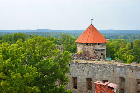 Cesis medieval castle ensembleの写真素材