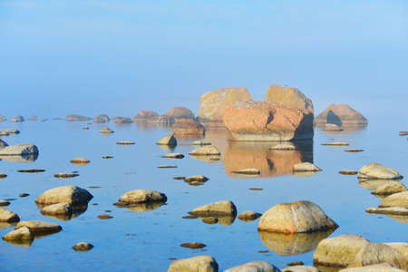 Rocks at the coast of Kasmu (captain's village), Estoniaの写真素材