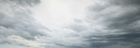 Dark ornamental clouds. Dramatic sky. Epic storm cloudscape. Panoramic image, texture, background,...