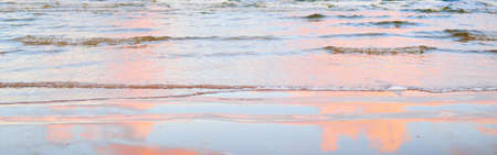 Sea water surface texture. Soft sunlight. Panoramic image, graphic resources. Nature, environment...