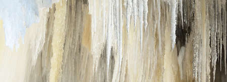 Frozen waterfall, icicles close-up. Winter in Finland. Abstract natural pattern, graphic resources,...