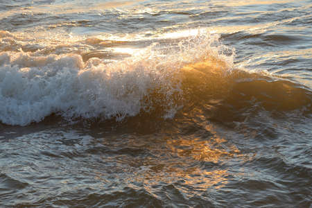 Sea water surface texture. Soft sunlight. Panoramic image, graphic resources. Nature, environment...