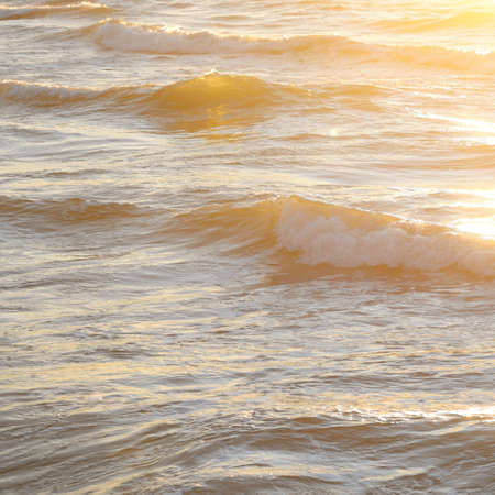 Sea water surface texture. Soft sunlight. Panoramic image, graphic resources. Nature, environment conceptsの写真素材