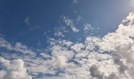 Dramatic sky. Ornamental clouds.の写真素材