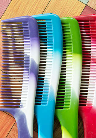 Colorful hair brush.の写真素材