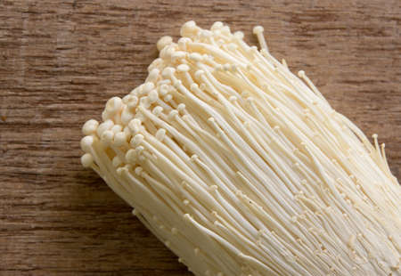 Golden needle mushrooms for healthy.の写真素材