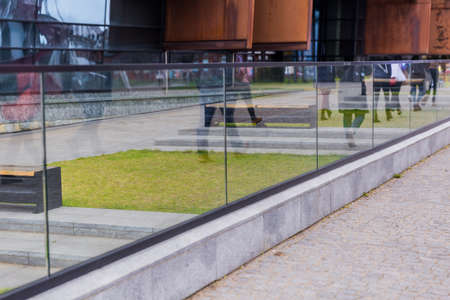 Gdansk, Poland - 12 April 2019; Space in front of the European Solidarity Center in Gdansk (ECS)のeditorial素材