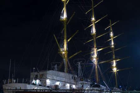 Sailing Ship at night in Sevastopol