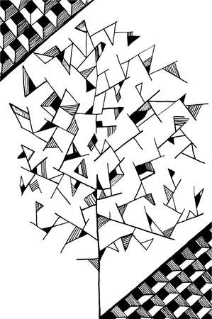 Doodle tree image designのイラスト素材