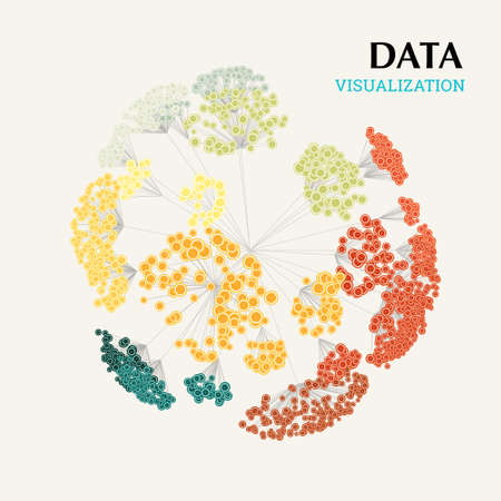 Data complexity representation. Big data concept visualization. Analytics abstract concept. Graphic...