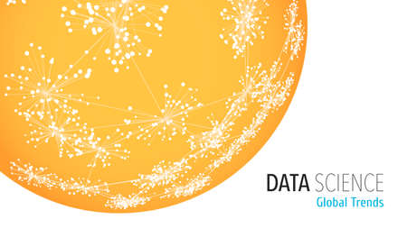 Vector big data visualization. Visual information complexity. Data analytics representation. Beauty of data.のイラスト素材